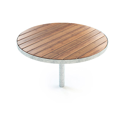 Rendered image on white background of Sofiero small round bar table.